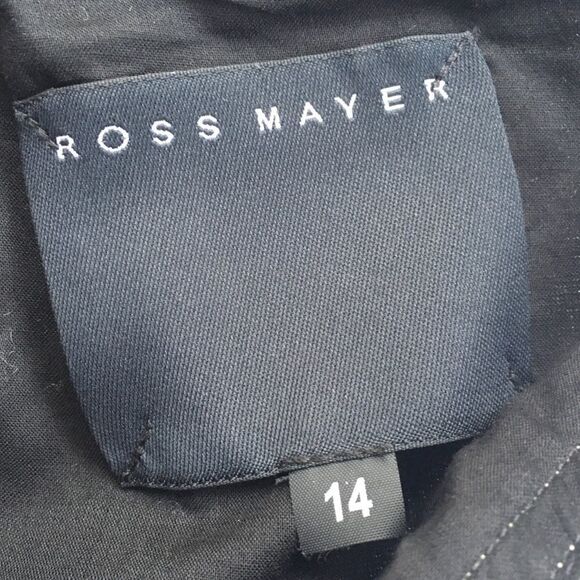 ROSS MAYER Linen Sleeveless Midi Sheath Dress Olive Green 14 - Picture 7 of 8